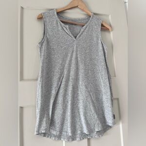 Eddie Bauer Heather Gray Sleeveless V-Neck Tank